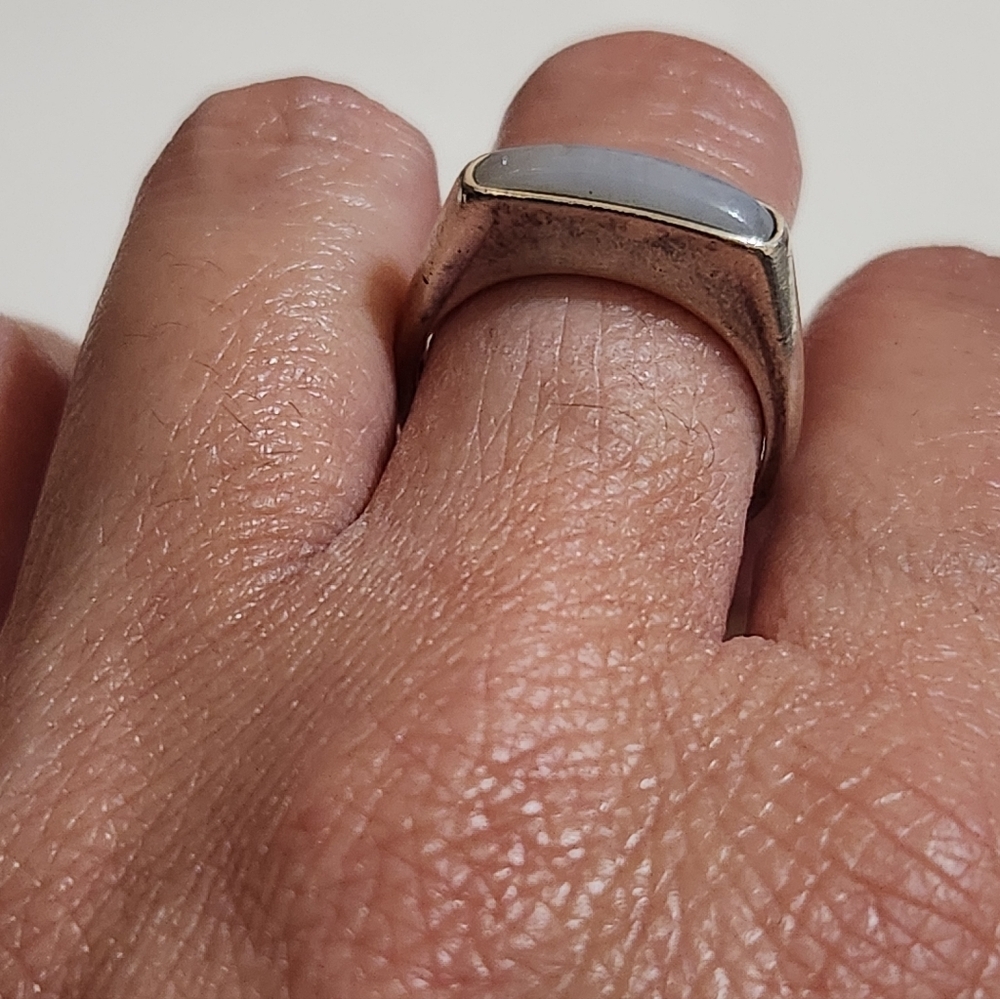 Carolyn Pollack Sterling Silver Blue Chalcedony Ring Size 8 - Picture 5 of 10
